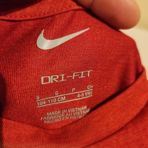 Nike Boys Sz S/5 Dri-Fit Short Sleeved T-shirt Just Do It Grey And Red Lot Of 2 - Picture 6 of 10